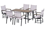 Walker Edison | Weather Proof 7 Piece Outdoor Dining Set Thumbnail