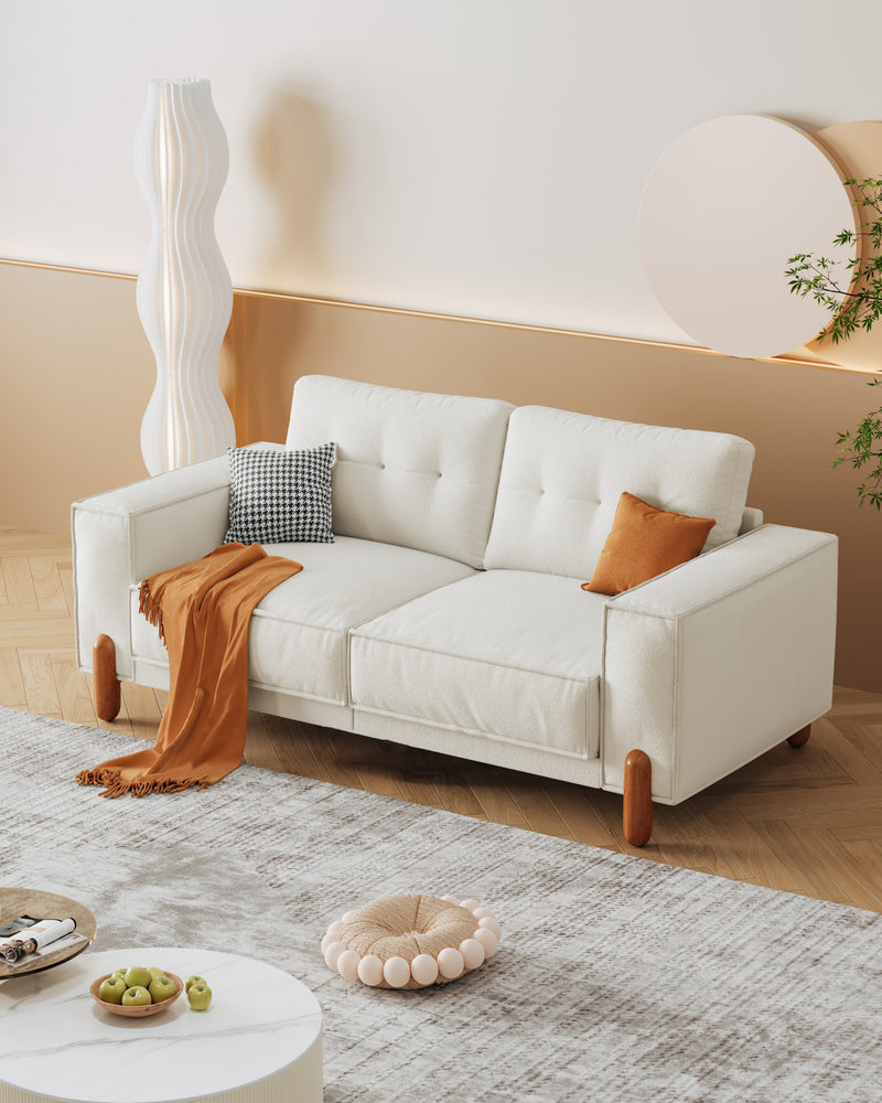 Walker Edison | Modern Teddy Tufted Loveseat Couch