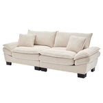 Walker Edison | Corduroy Cloud Loveseat Couch Thumbnail