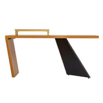 Walker Edison | Modern Wooden 63" Writing Desk with Monitor Stand Thumbnail