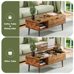 Walker Edison | Wood Lift Top Coffee Table & Desk with Storage Thumbnail