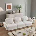 Walker Edison | Modern Teddy Cloud Three Seater Couch Thumbnail