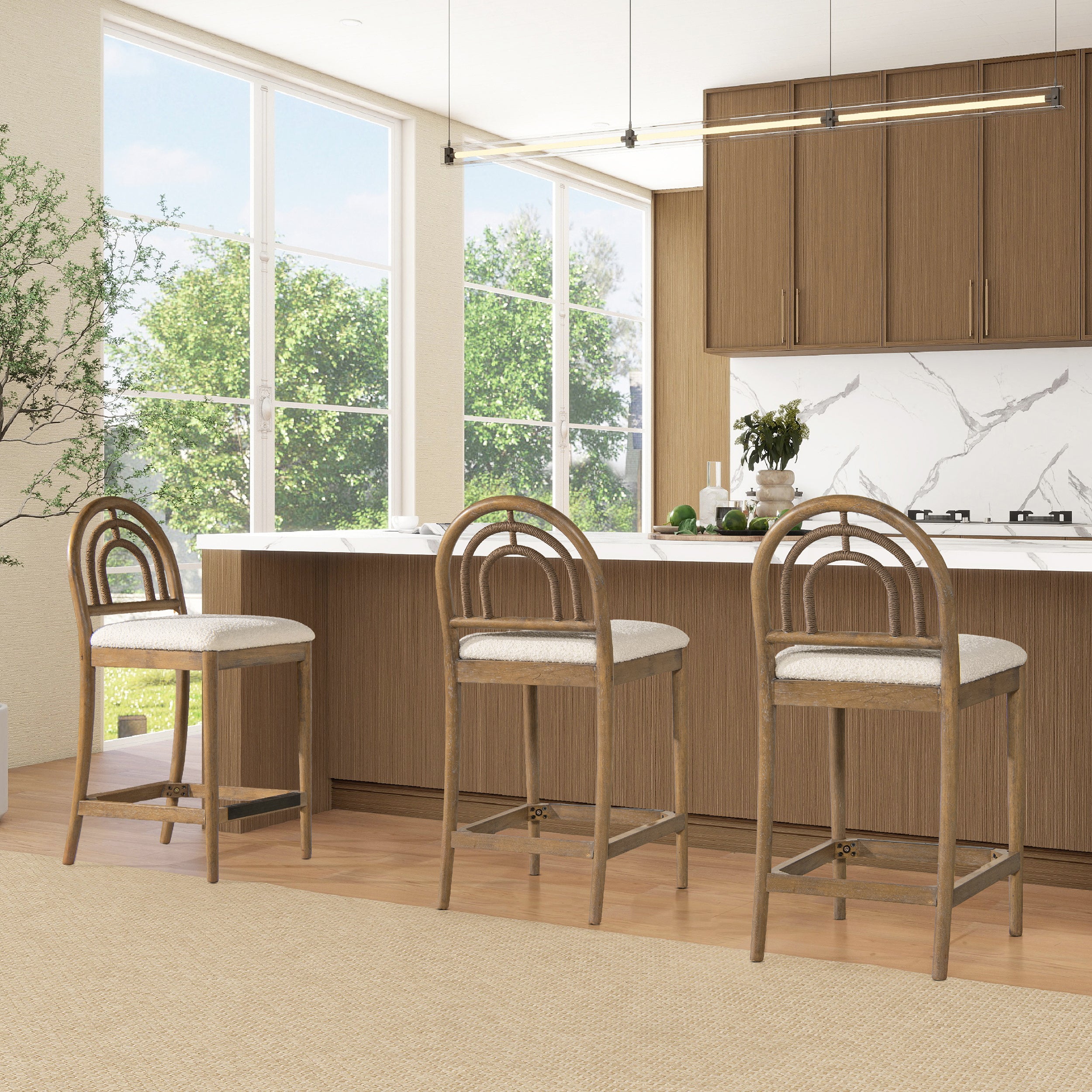 Walker Edison Leon Counter Stool - Thumbnail 4