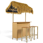 Walker Edison | Hawaiian-style Bar Height Patio Set Thumbnail