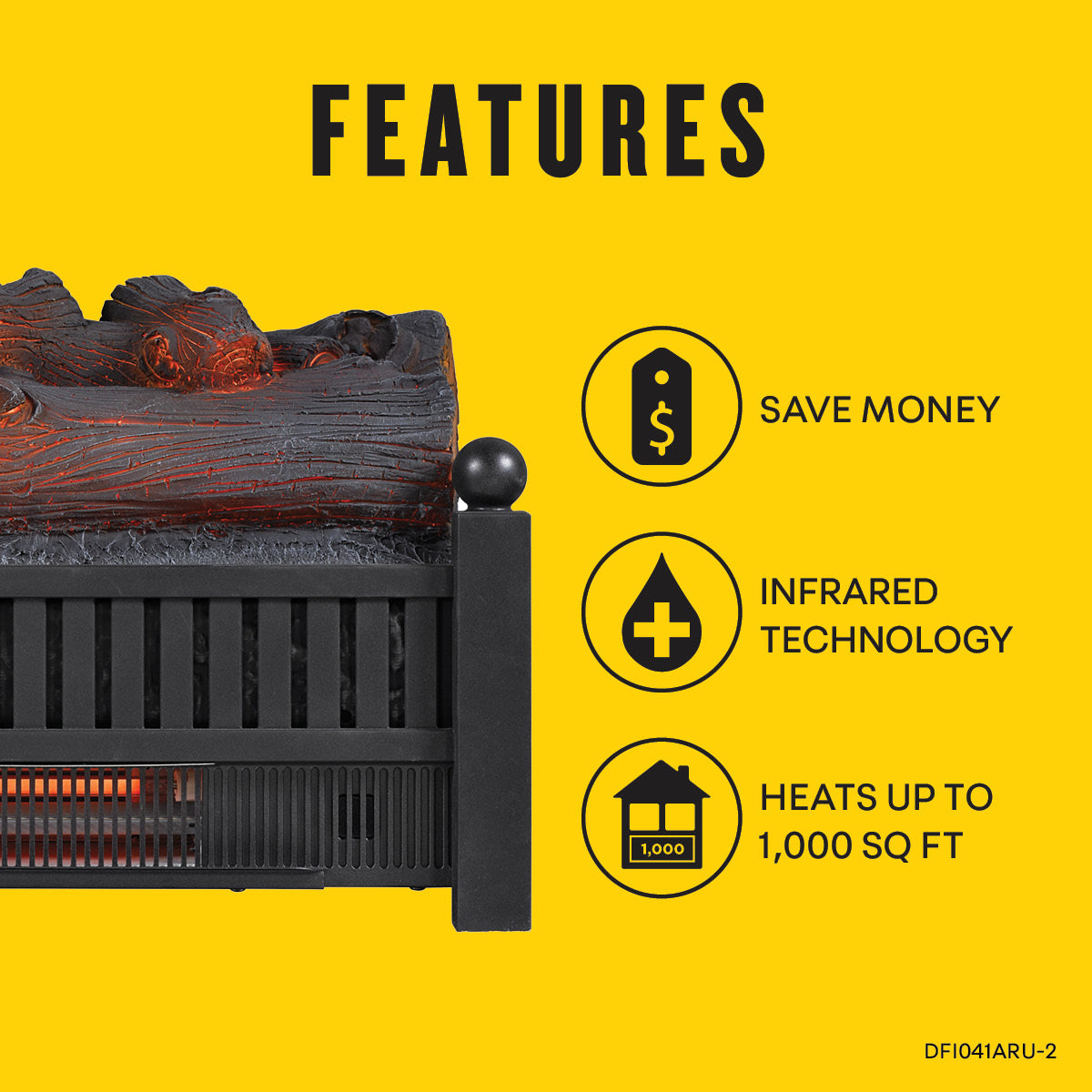duraflame® Electric Infrared Log Set with Crackling Sound Effect