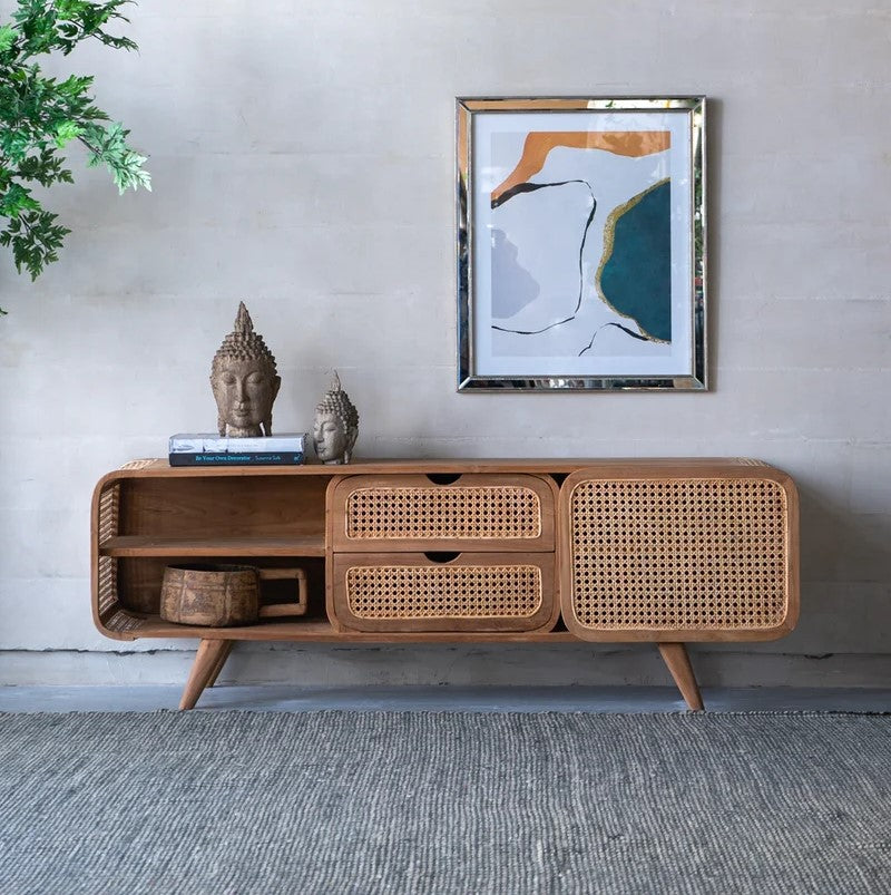 Walker Edison | Teak TV Stand Sideboard