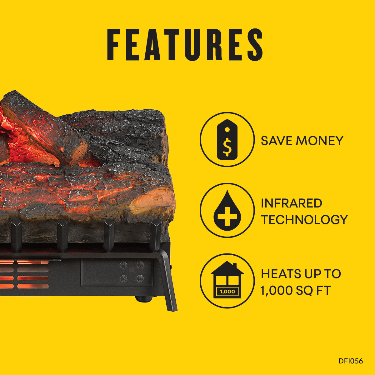 duraflame® Electric Infrared Log Set Heater with Remote – Walker