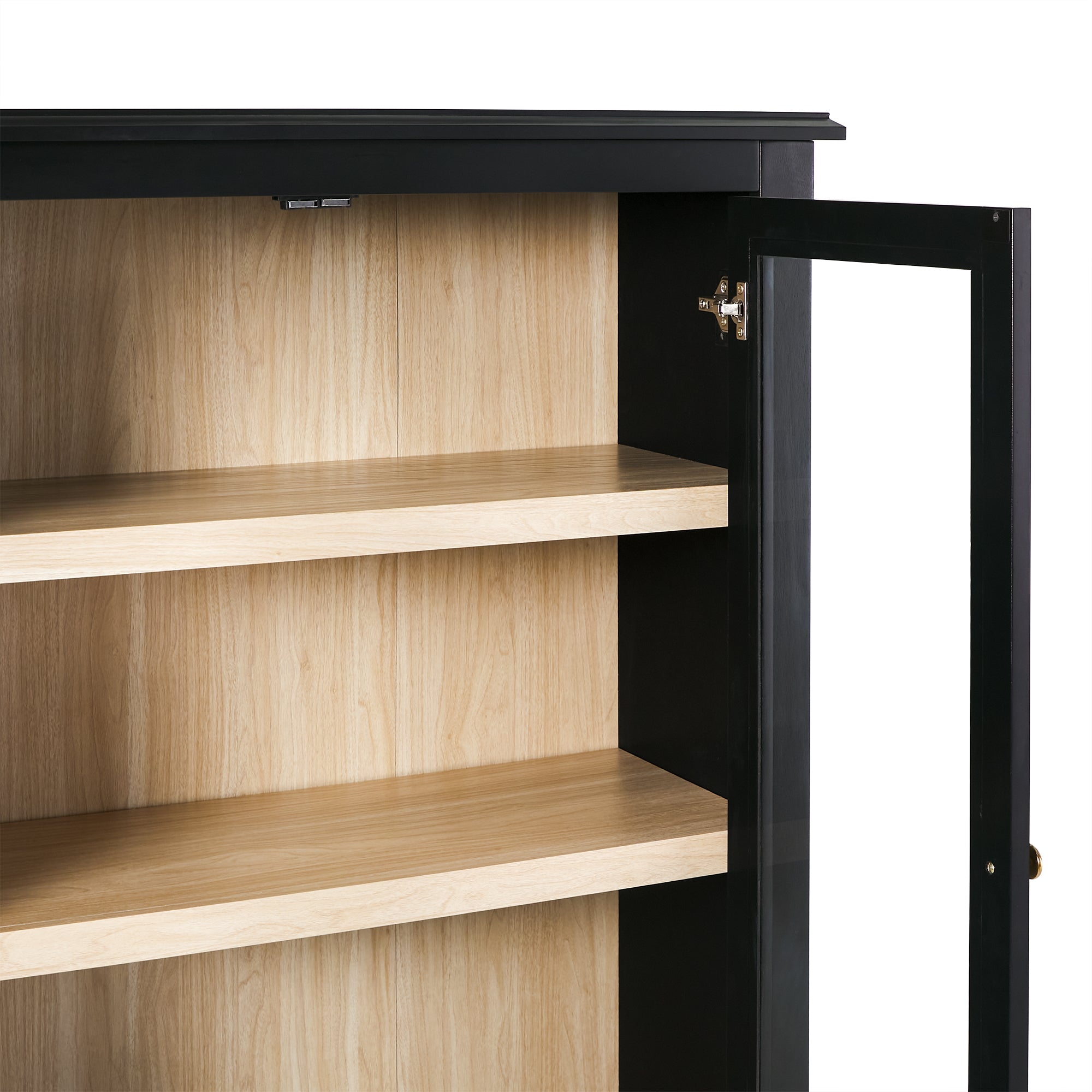 Vivienne Solid Wood Glass Bookcase | Walker Edison