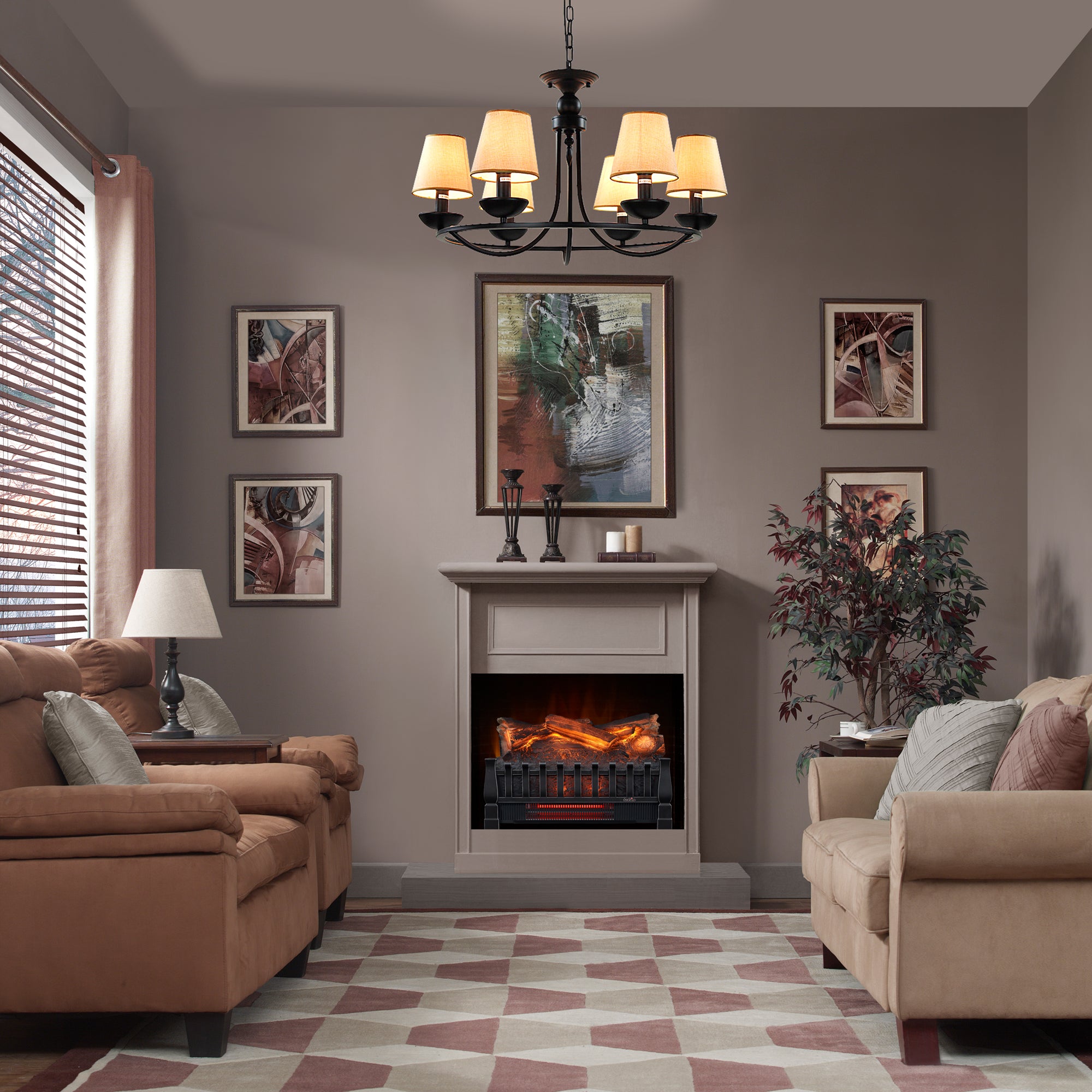 duraflame® Electric Infrared Log Set with Remote Control – Walker