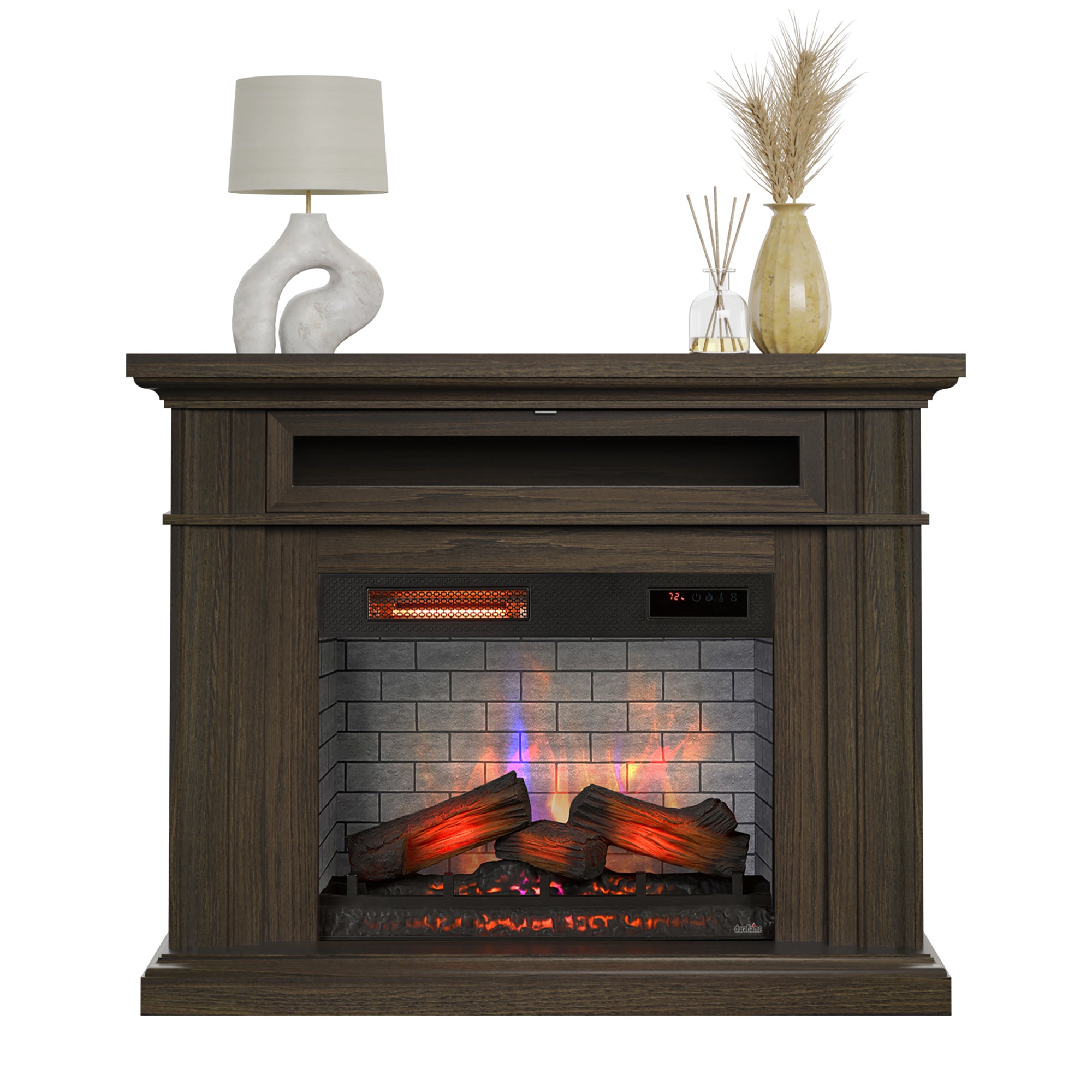 duraflame® 3D Flame Effect Electric Fireplace Wall Mantel – Walker
