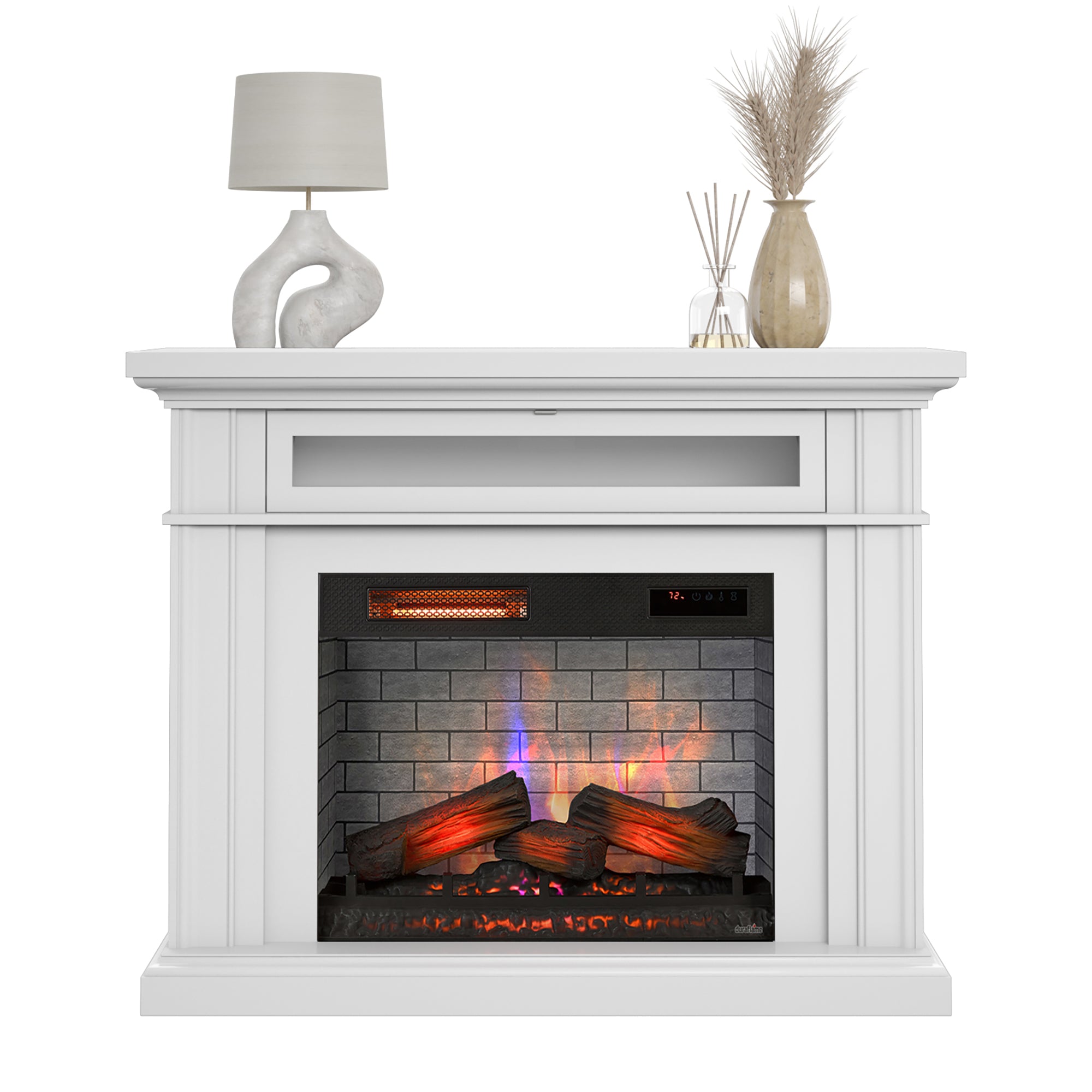 duraflame® 3D Flame Effect Electric Fireplace Wall Mantel – Walker