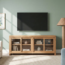 Booker Modern Glass Door TV Stand Sideboard