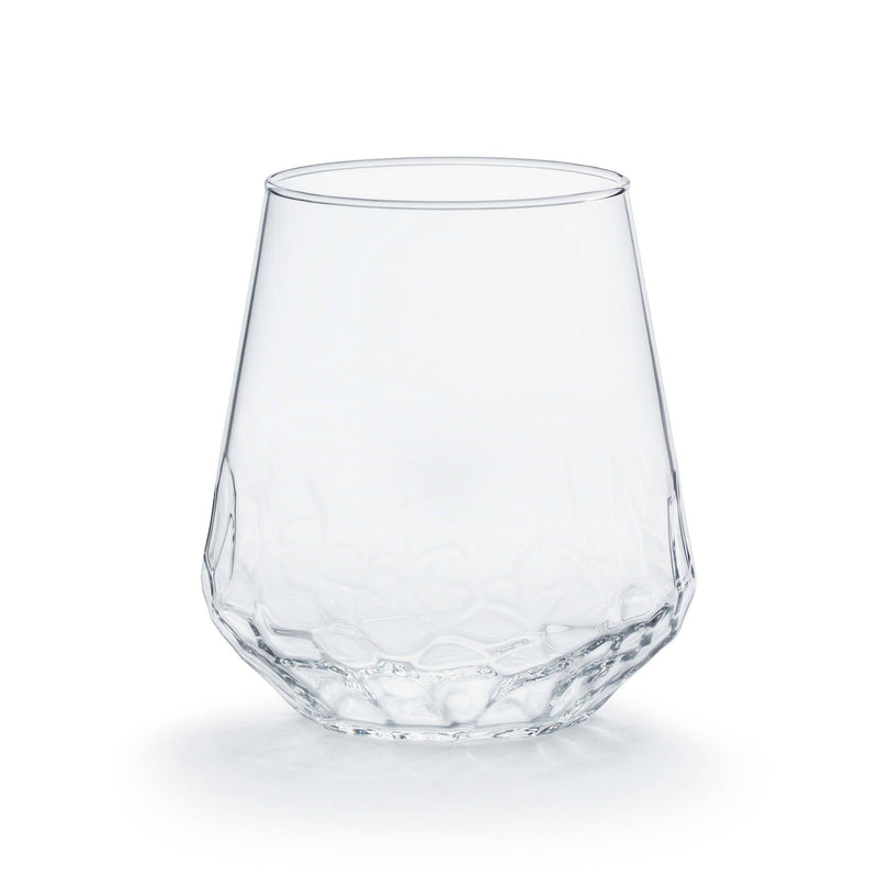 Libbey Hammered Base All-Purpose Stemless Wine Glass, 17.75-ounce, Set of 8 Stemware Libbey 
