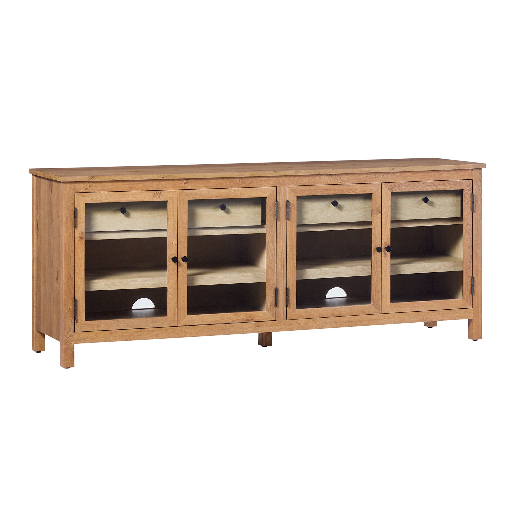Harlow 70-Inch EZ Assembly Glass Door Sideboard | Walker Edison