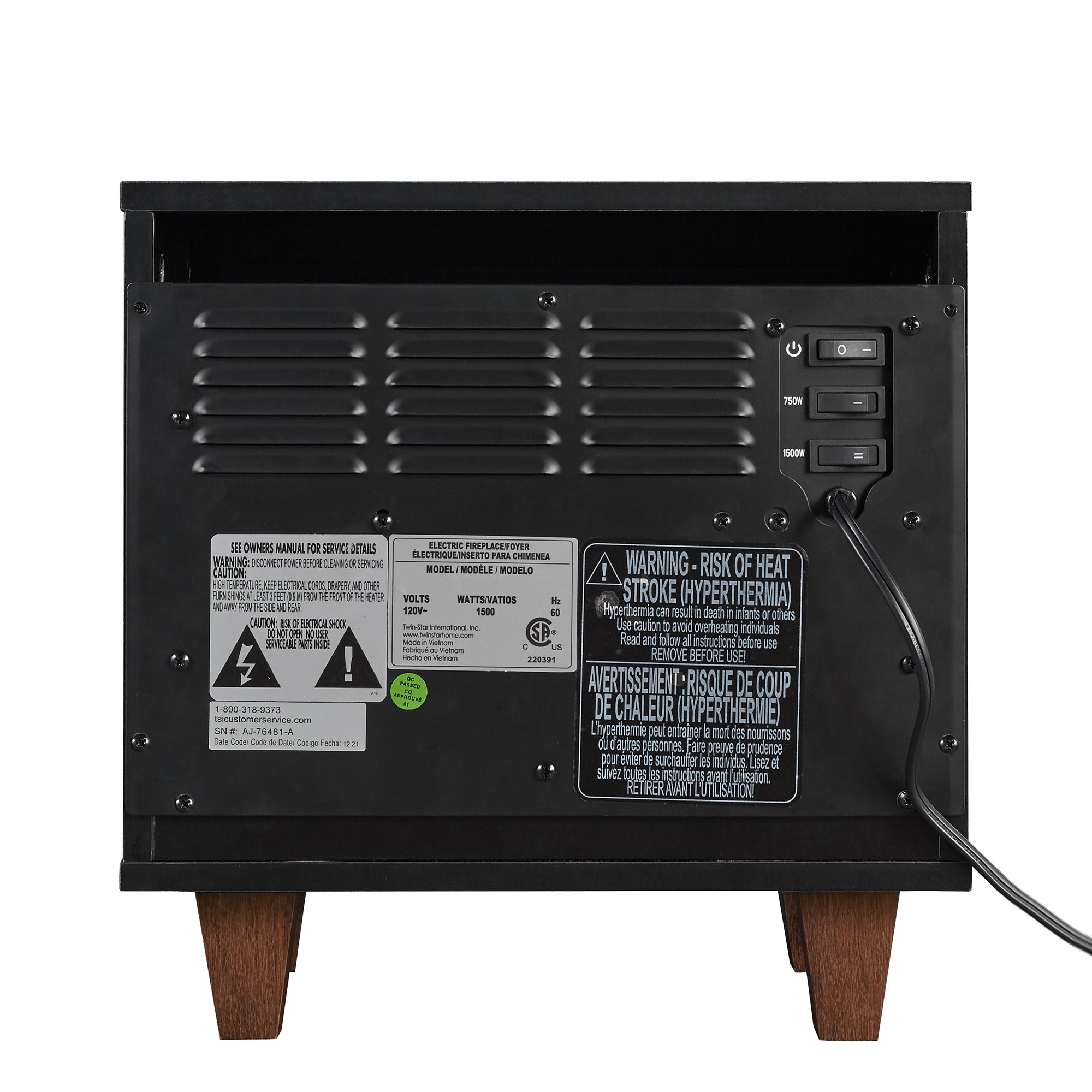 eeeページ duraflame® Electric Fireplace Portable Space Heater – Walker Edison