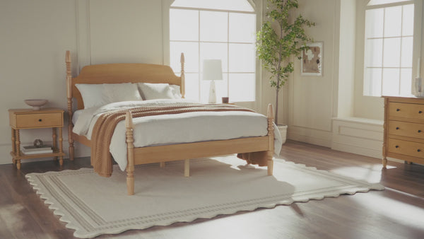 Traditional Vivienne Easy Assembly Solid Wood Bed