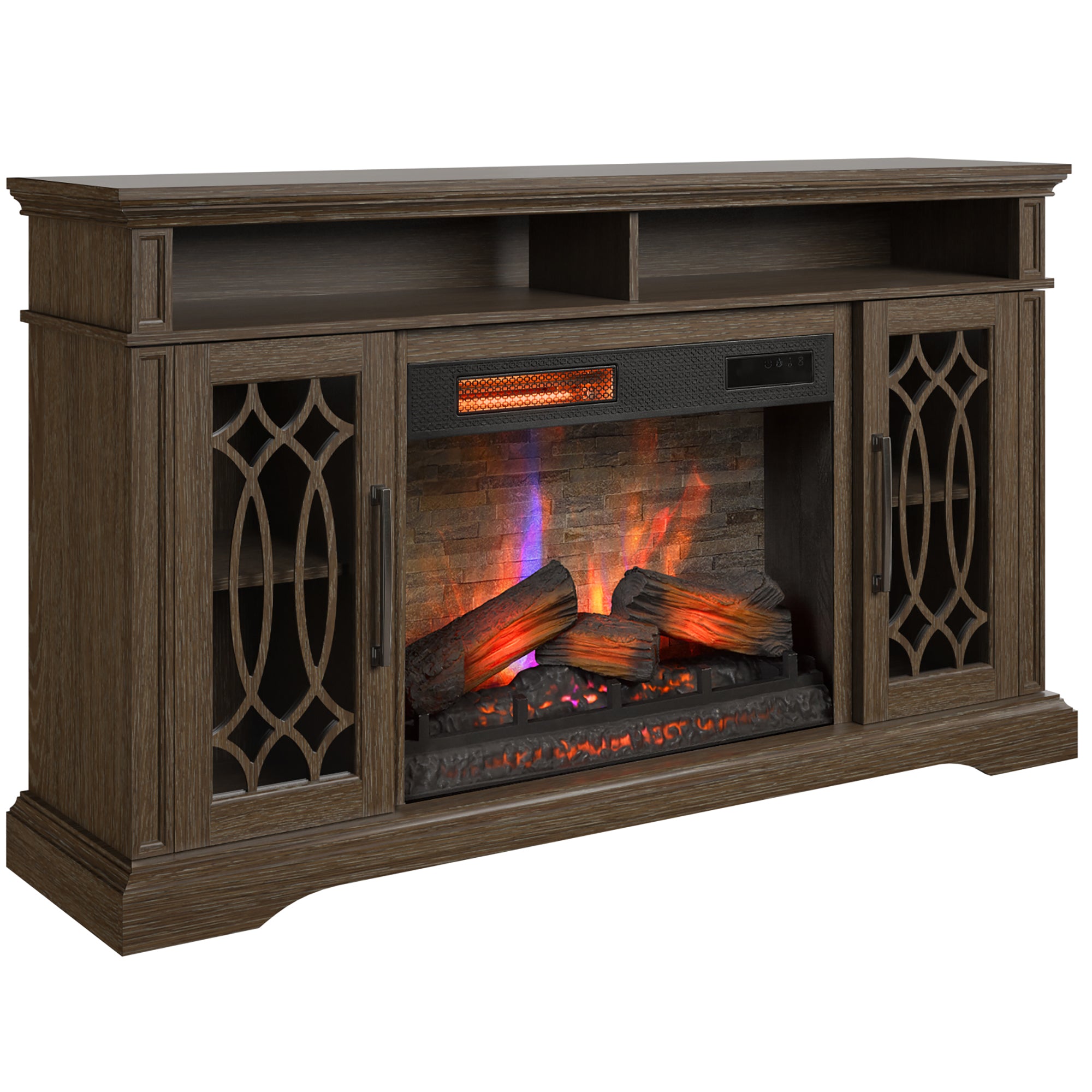 duraflame® Modern Farmhouse Electric Infrared Fireplace TV Stand