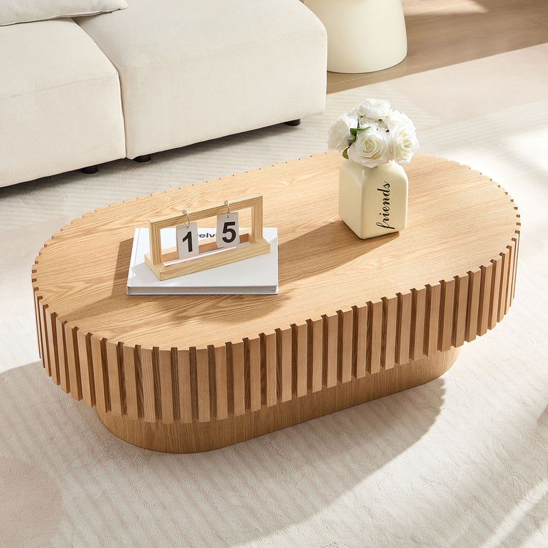 Walker Edison | Reeded Modern Handcraft Coffee Table