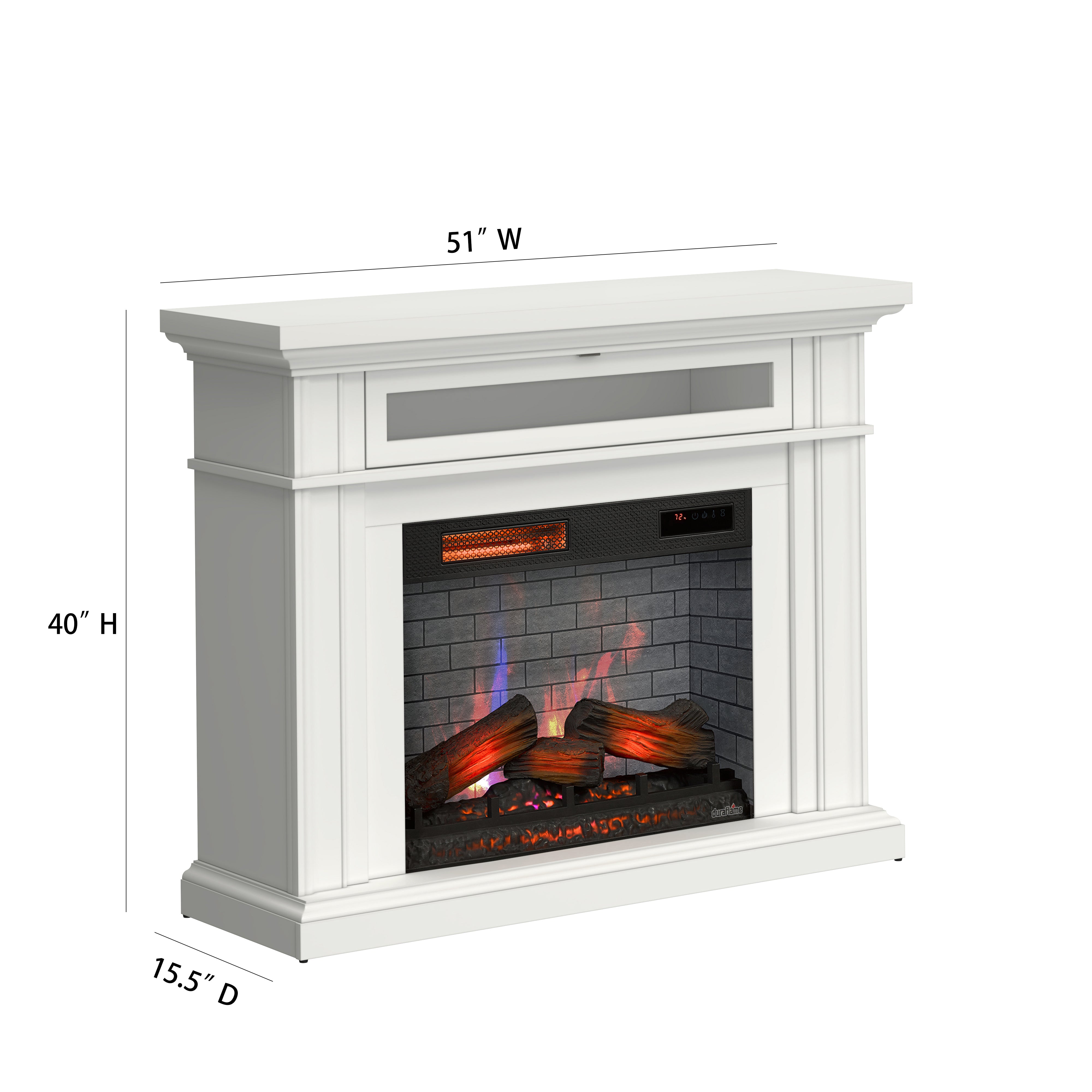 duraflame® 3D Flame Effect Electric Fireplace Wall Mantel – Walker