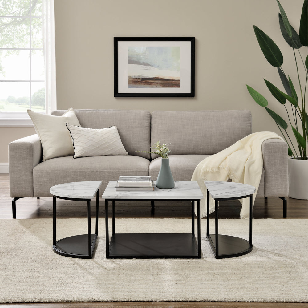 Contemporary Piece Coffee Table Set – Walker Edison
