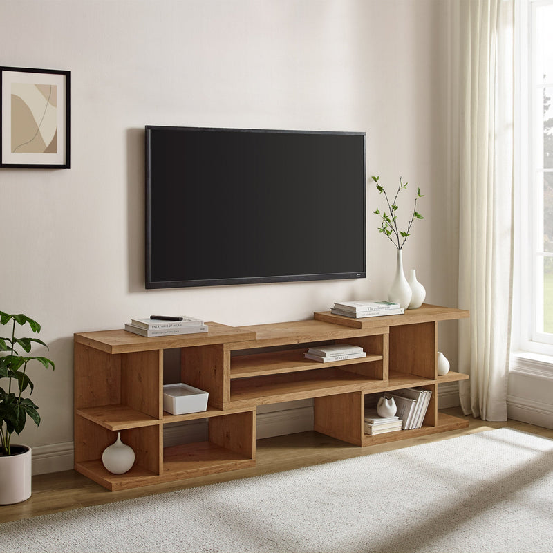 MOROCCO Adjustable TV Stand Living Room Walker Edison English Oak 
