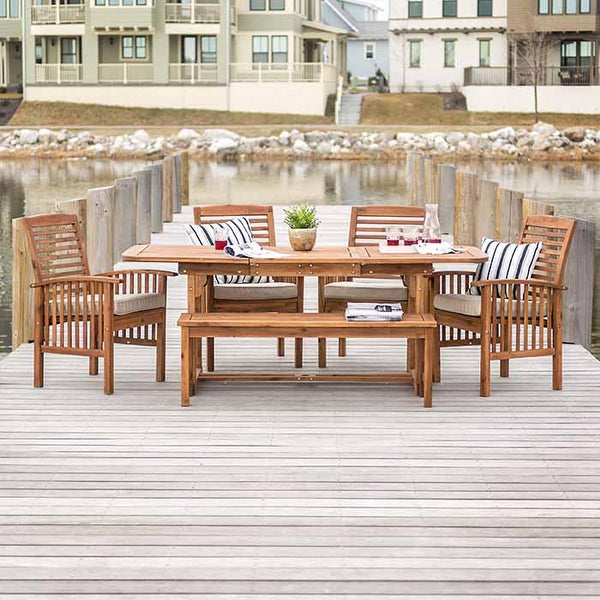 Midland 6-Piece Dining Set Patio Walker Edison Brown 