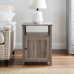 Marienne Grooved Door Nightstand Bedroom Walker Edison Grey Wash  Thumbnail