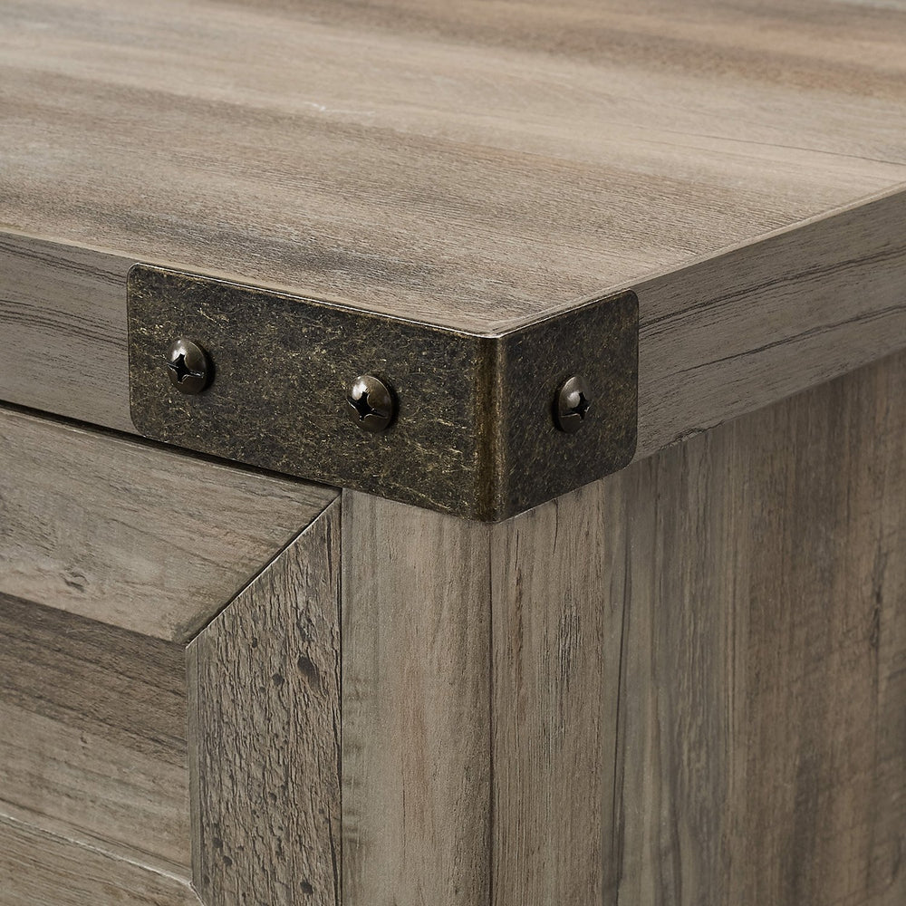 Walker Edison 32 Grey Wash Sliding Barn Door Farmhouse Accent Cabinet Walker Edison 32 Grey Wash Sliding Barn Door Farmhouse Accent Cabinet