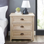 Odette 3 Drawer Nightstand Bedroom Walker Edison White Oak  Thumbnail