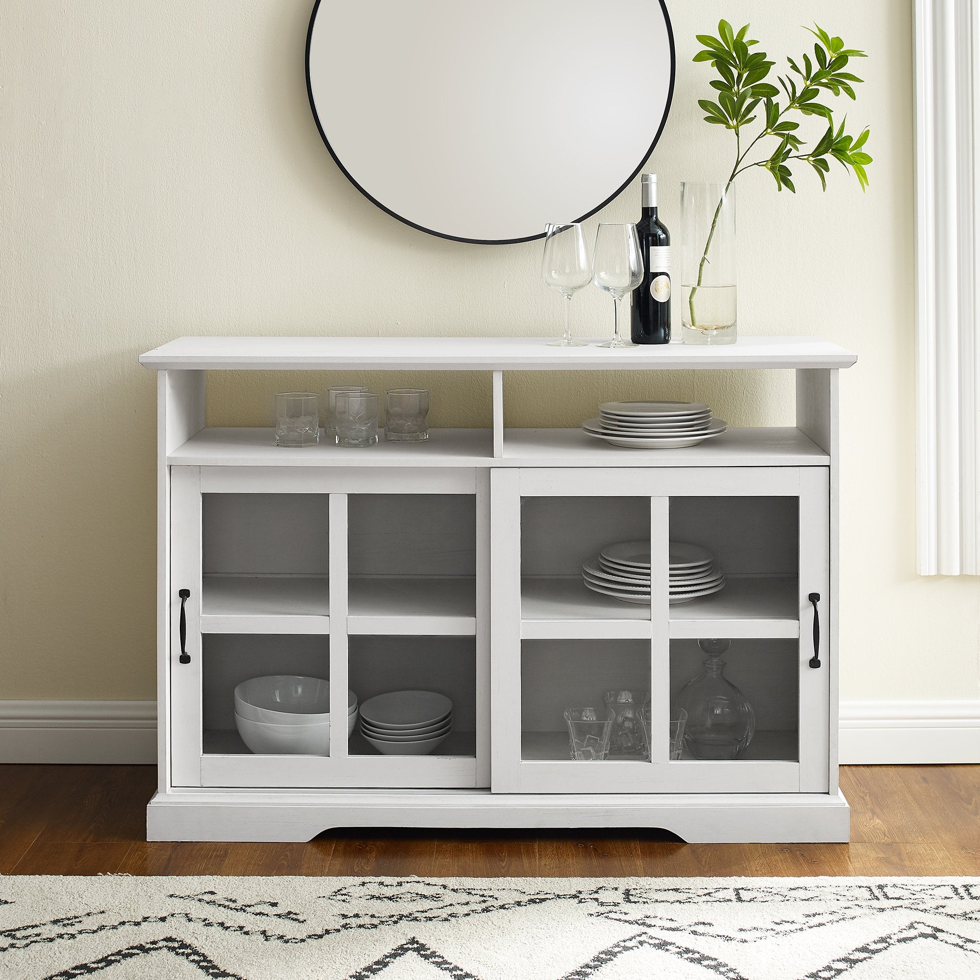 Boden Sliding Glass Door Buffet Sideboard & TV Stand – Walker Edison