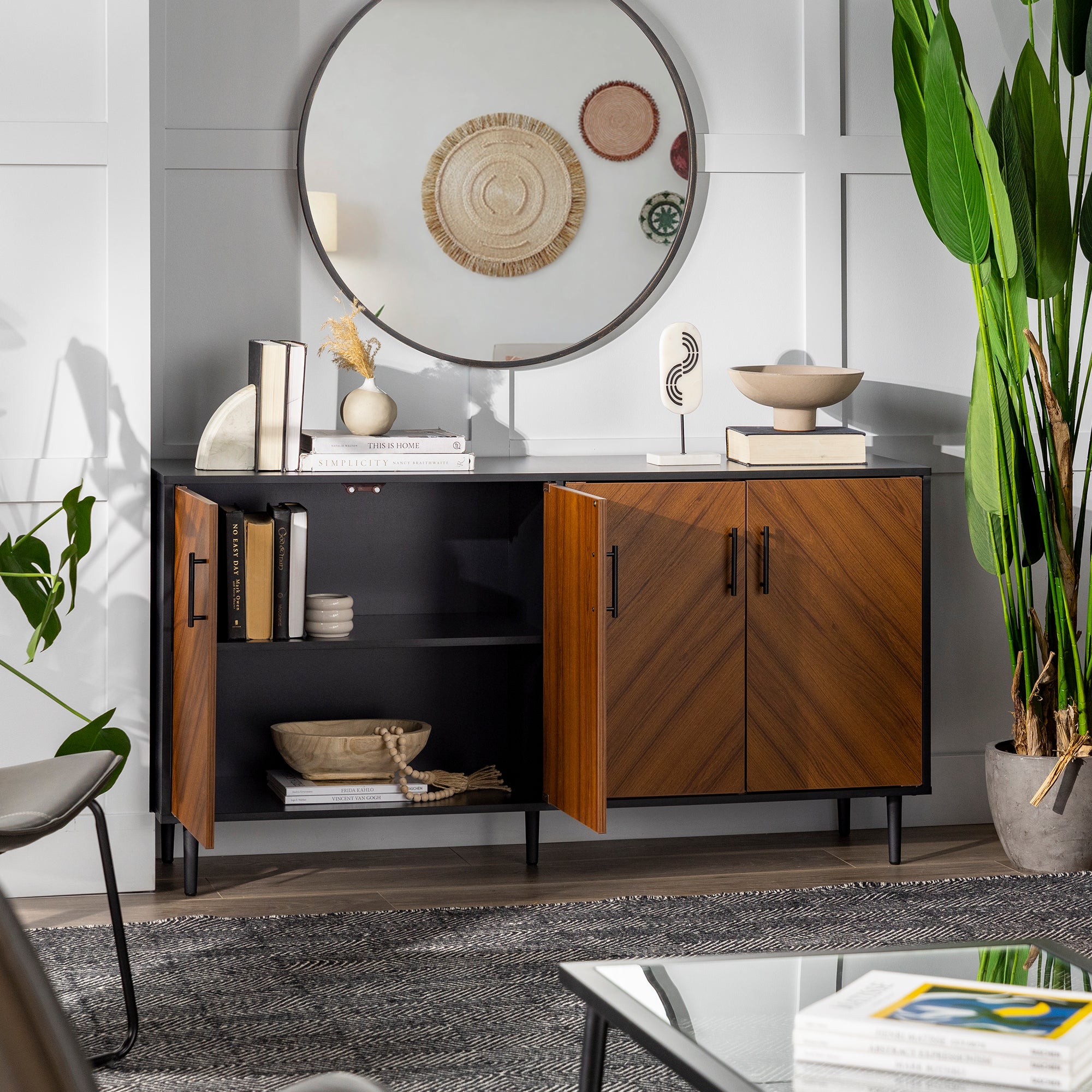 Bookmatch Hampton Buffet Sideboard / TV Stand – Walker Edison