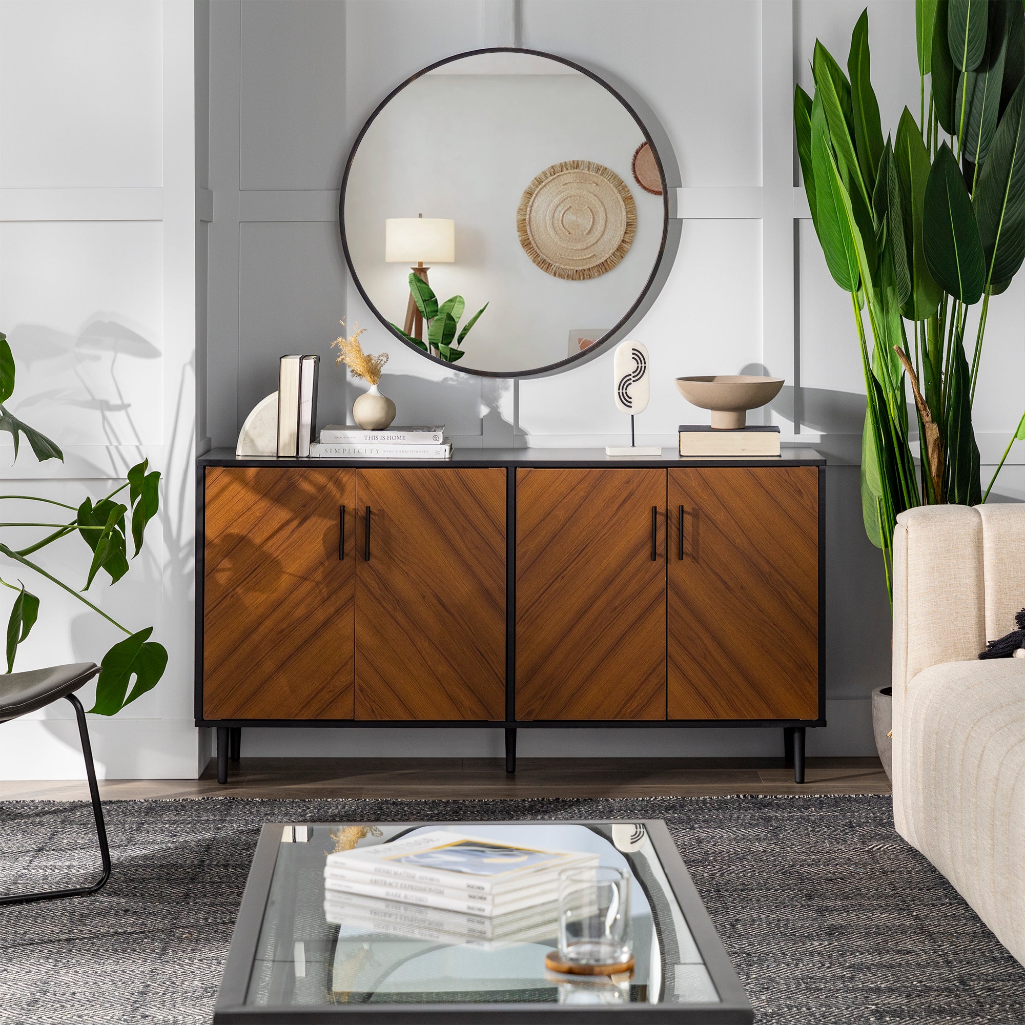 Bookmatch Hampton Buffet Sideboard / TV Stand – Walker Edison