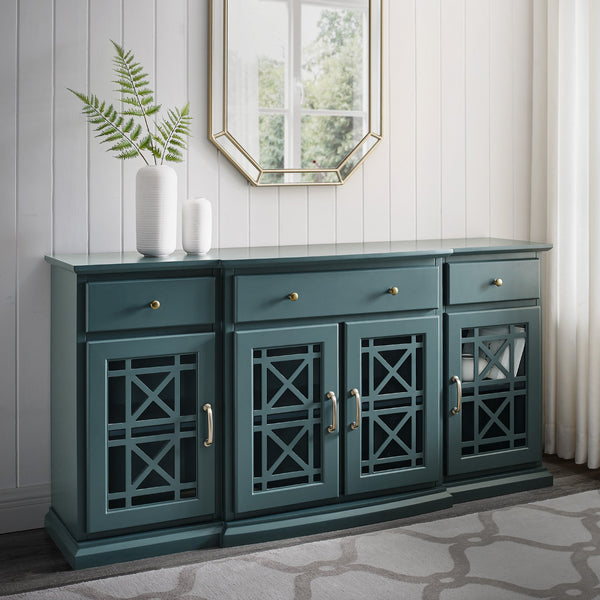 Landon Fretwork Sideboard Dining Room Walker Edison Dark Teal 