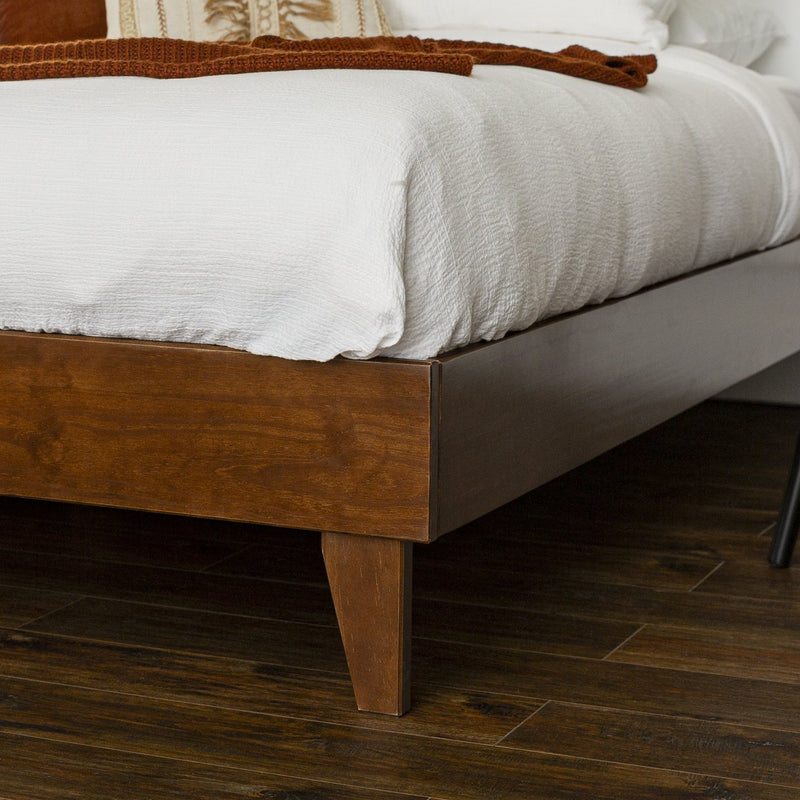 Solid Wood Platform King Bed Bedroom Walker Edison 