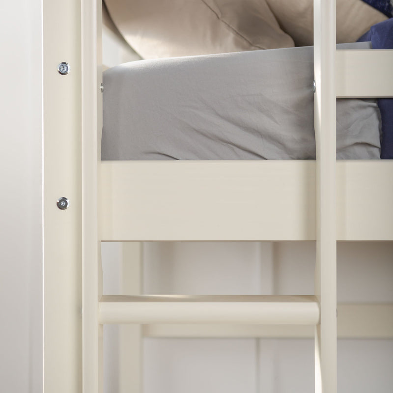Low Loft Twin Bunk Bed Bedroom Walker Edison 