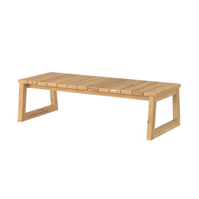 Modern Solid Wood Outdoor Slat-Top Coffee Table Walker Edison 