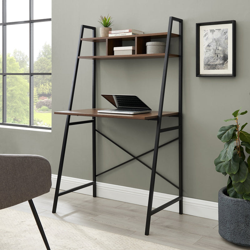 Mini Arlo Ladder Desk Home Office Walker Edison Rustic Oak 