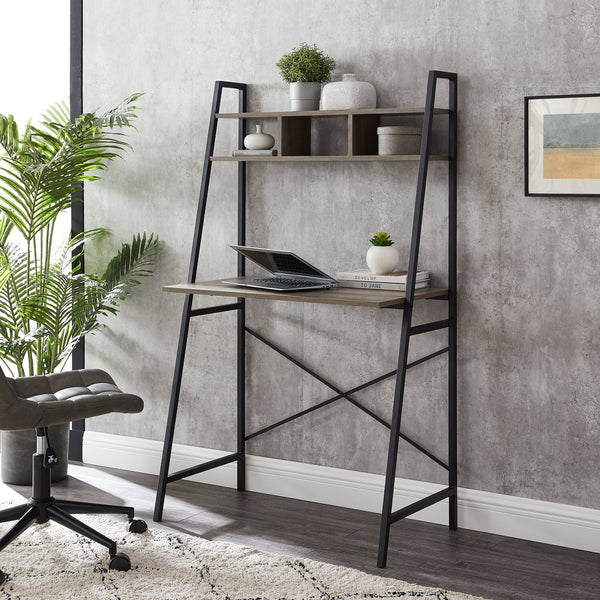 Mini Arlo Ladder Desk Home Office Walker Edison Grey Wash 