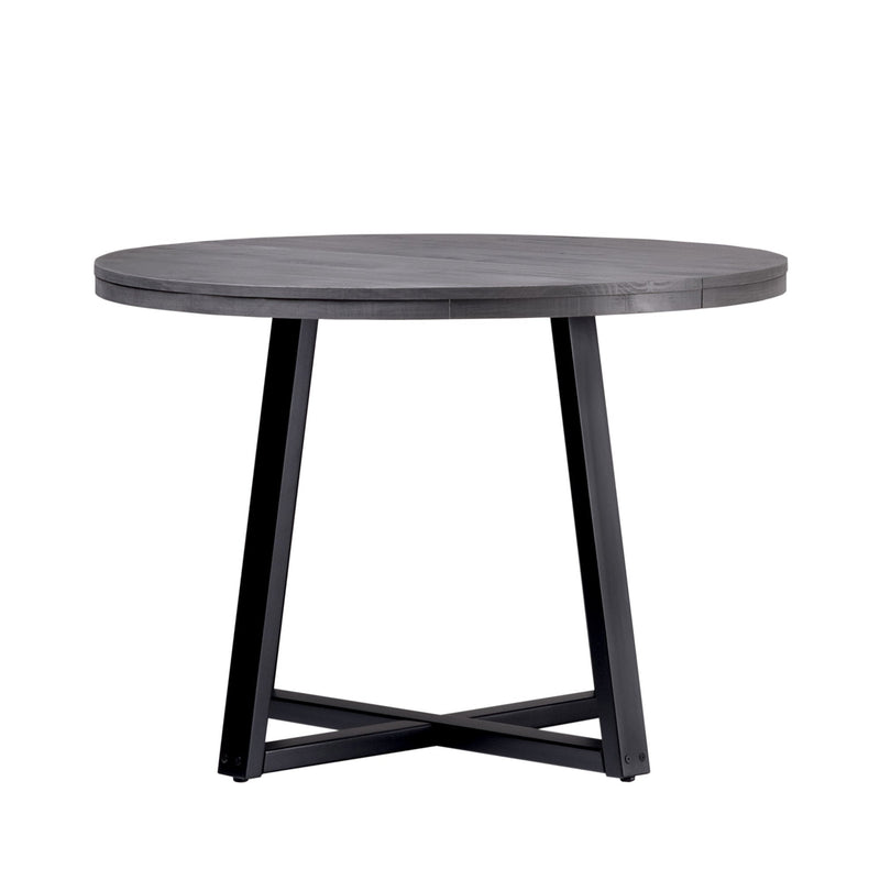 42" Distressed Wood Round Dining Table Living Room Walker Edison 