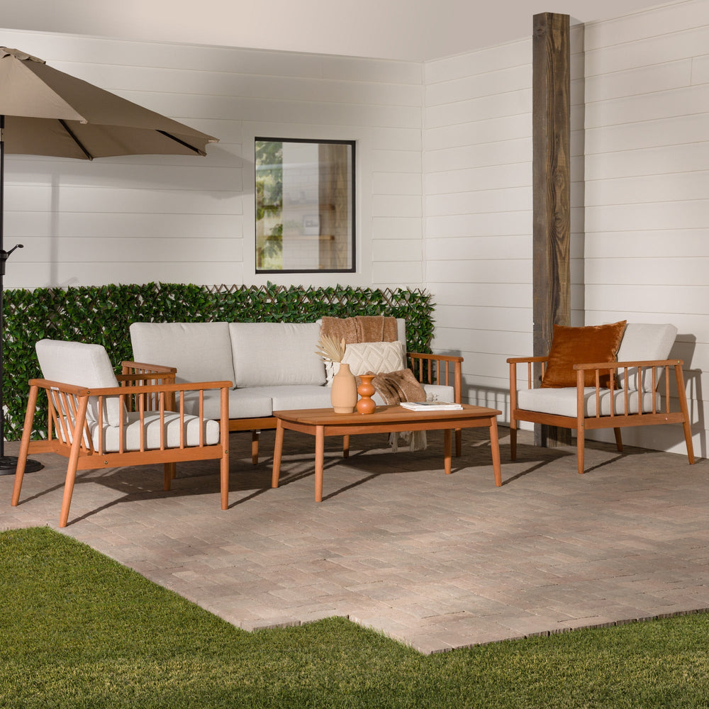 Coffee Table Walker Edison Piece Patio Set Circa Modern 4-Piece