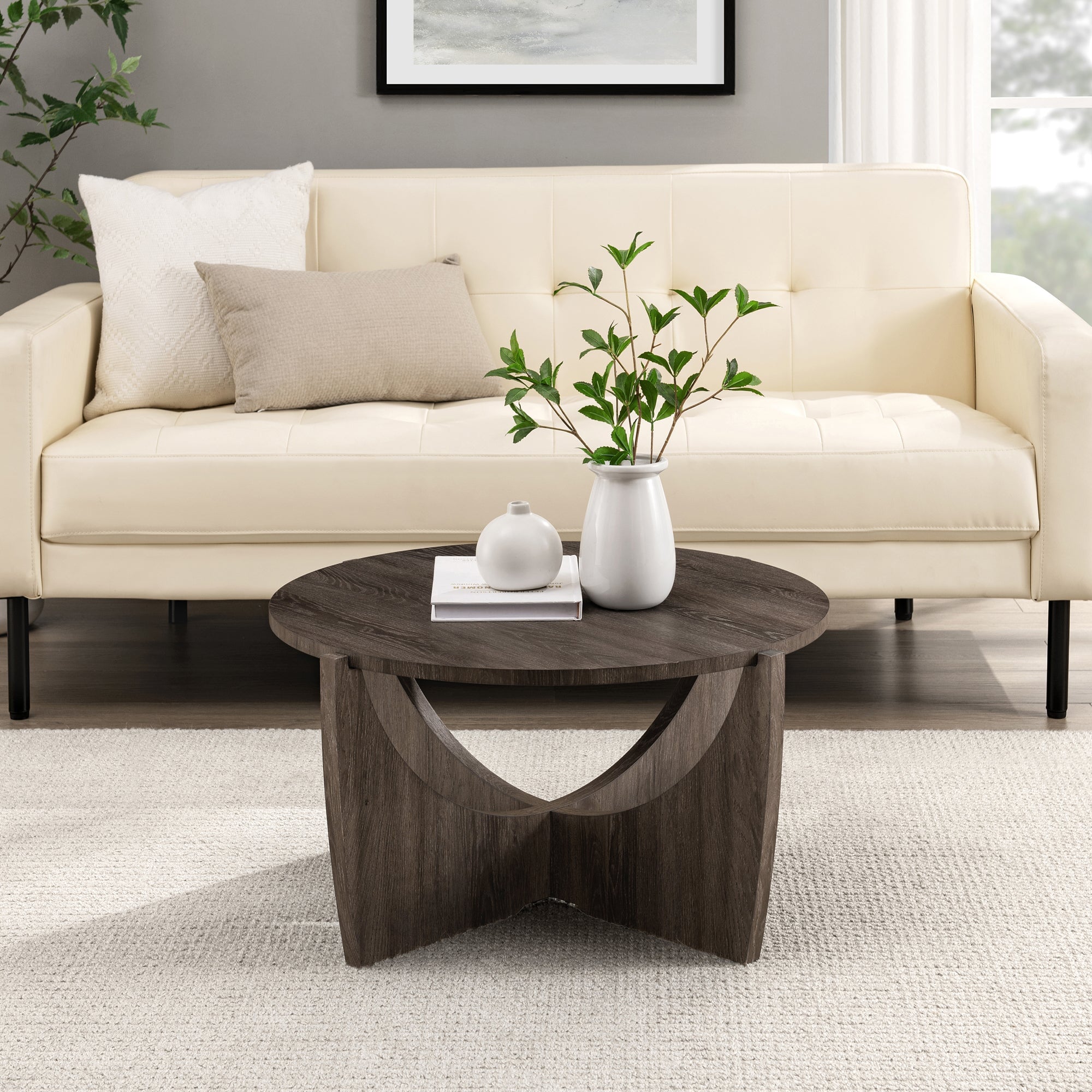 Luna Round Coffee Table – Walker Edison