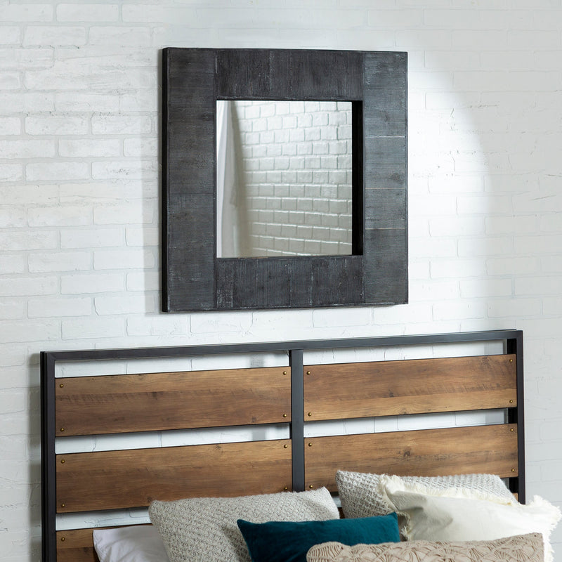 Industrial Square Wall Mirror Living Room Walker Edison 32" Modern Industrial Square Wall Mirror 