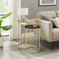 Metal and Glass Nesting Side Tables – Walker Edison