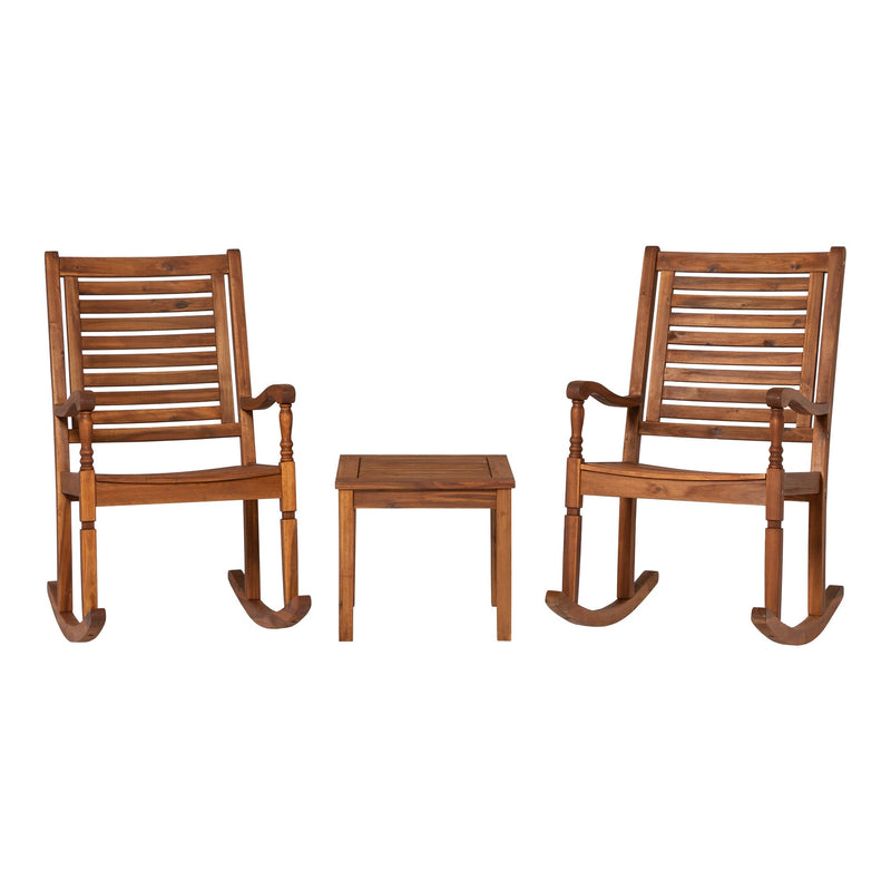 3-Piece Rocking Chair Outdoor Chat Set with Side Table Patio Walker Edison 
