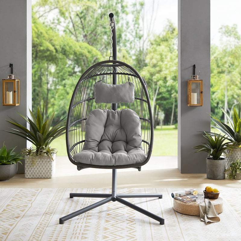 Hammock Swing Chair Patio Walker Edison Grey/Grey 
