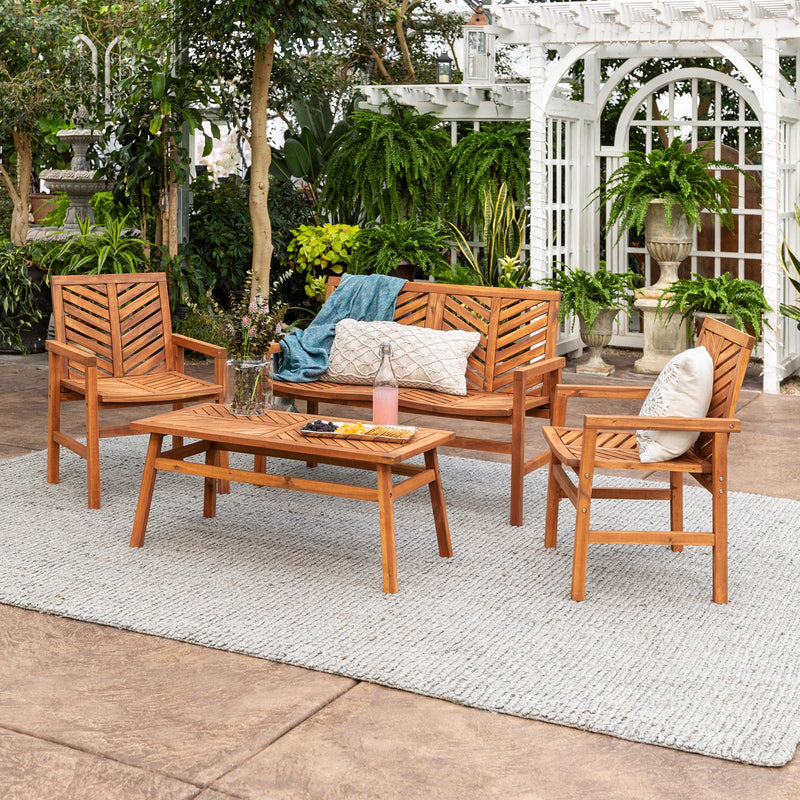 Vincent 4-Piece Outdoor Patio Chat Set Patio Walker Edison 