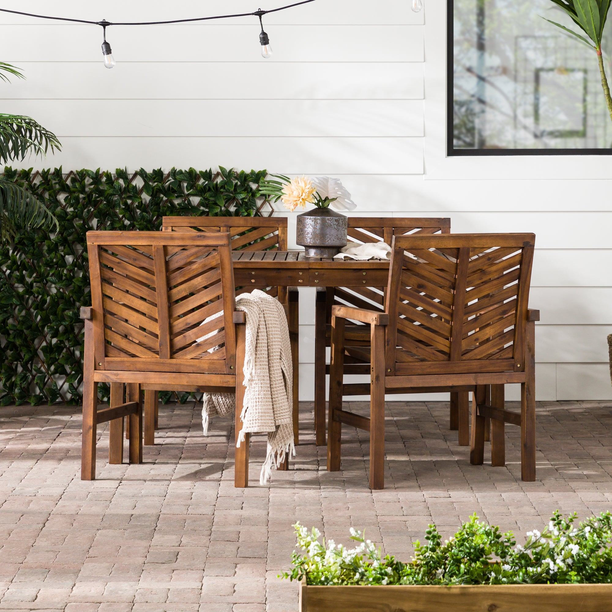 Vincent 5-Piece Outdoor Patio Dining Set – Walker Edison