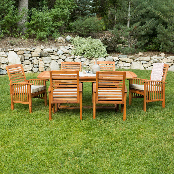 7-Piece Midland Outdoor Patio Dining Set with Cushions Patio Walker Edison Brown 