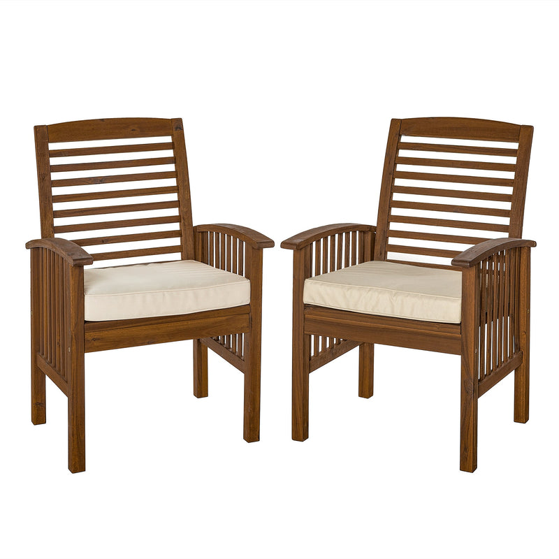 Midland Outdoor Patio Chairs with Cushions, Set of 2 Patio Walker Edison 