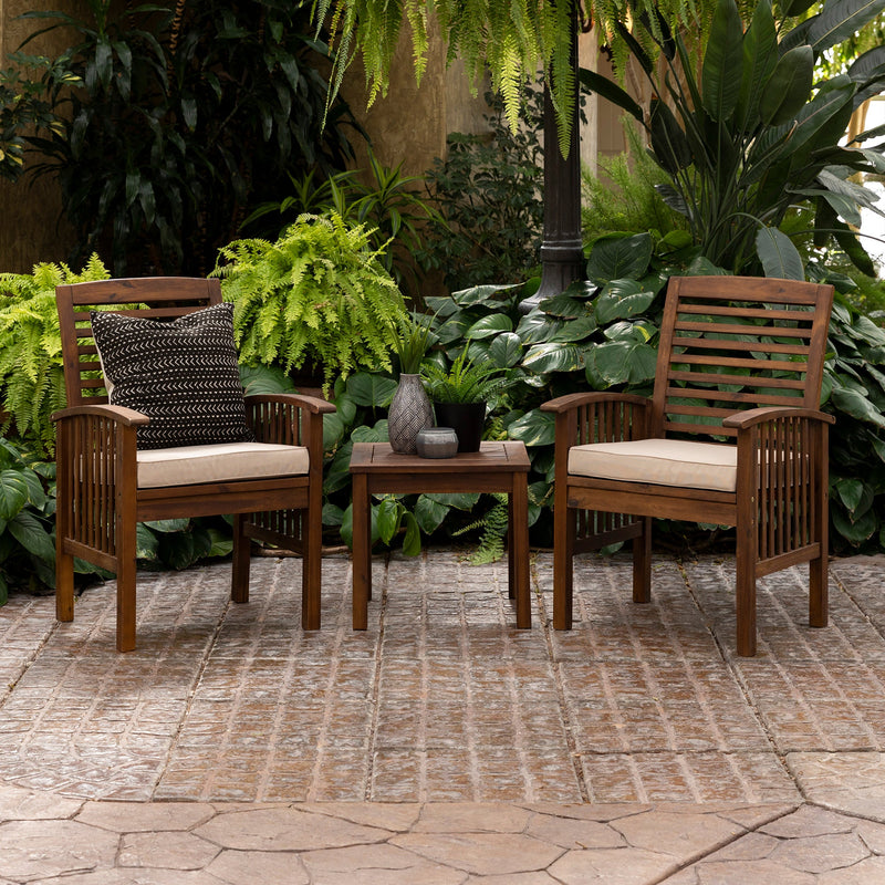 Midland Patio Chairs and Side Table Patio Walker Edison Dark Brown 